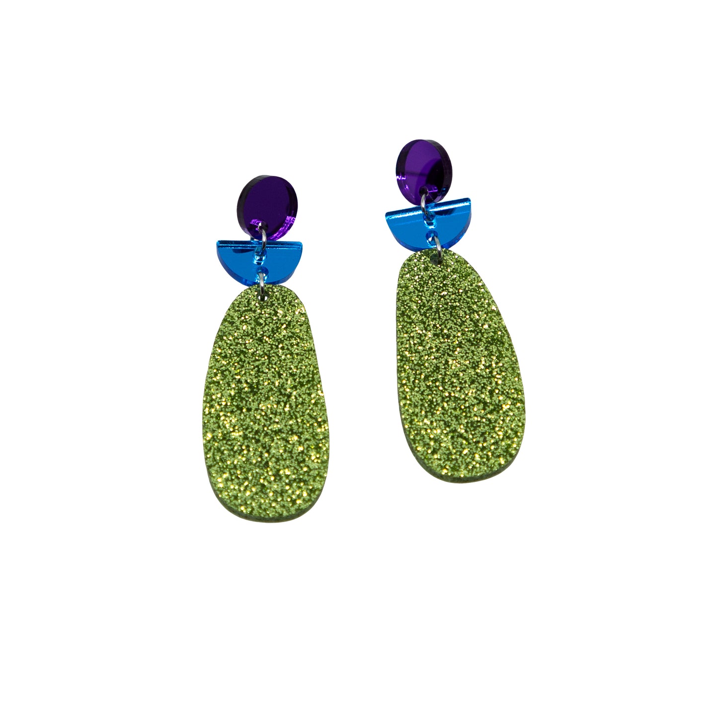 TALIA NO.6 // PURPLE & BLUE MIRROR, GREEN GLITTER