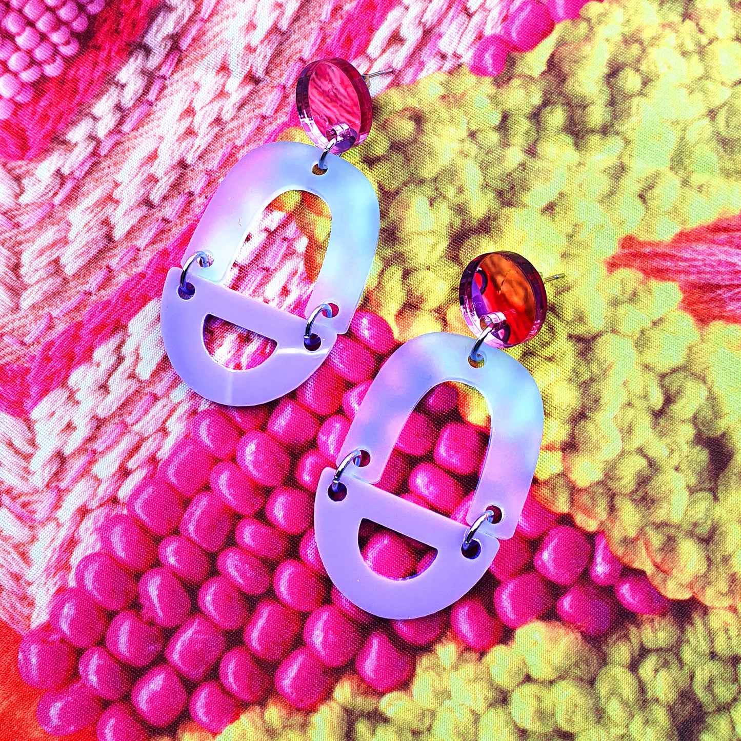 ORLI NO.6 // PINK MIRROR, FROSTED LIGHT BLUE & LILAC