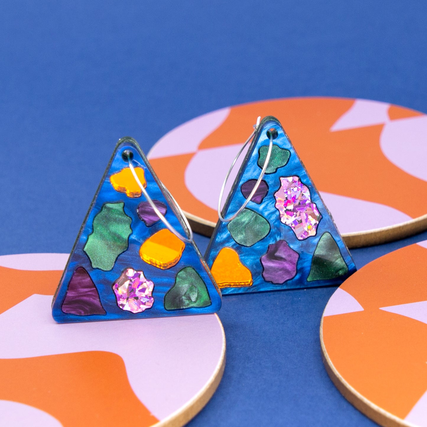 TERRAZZO NO.3 REVERSIBLE // BLUE & EMERALD MARBLE