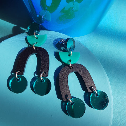 ORLI NO.4 // TEAL MIRROR, JADE, MATTE BLACK