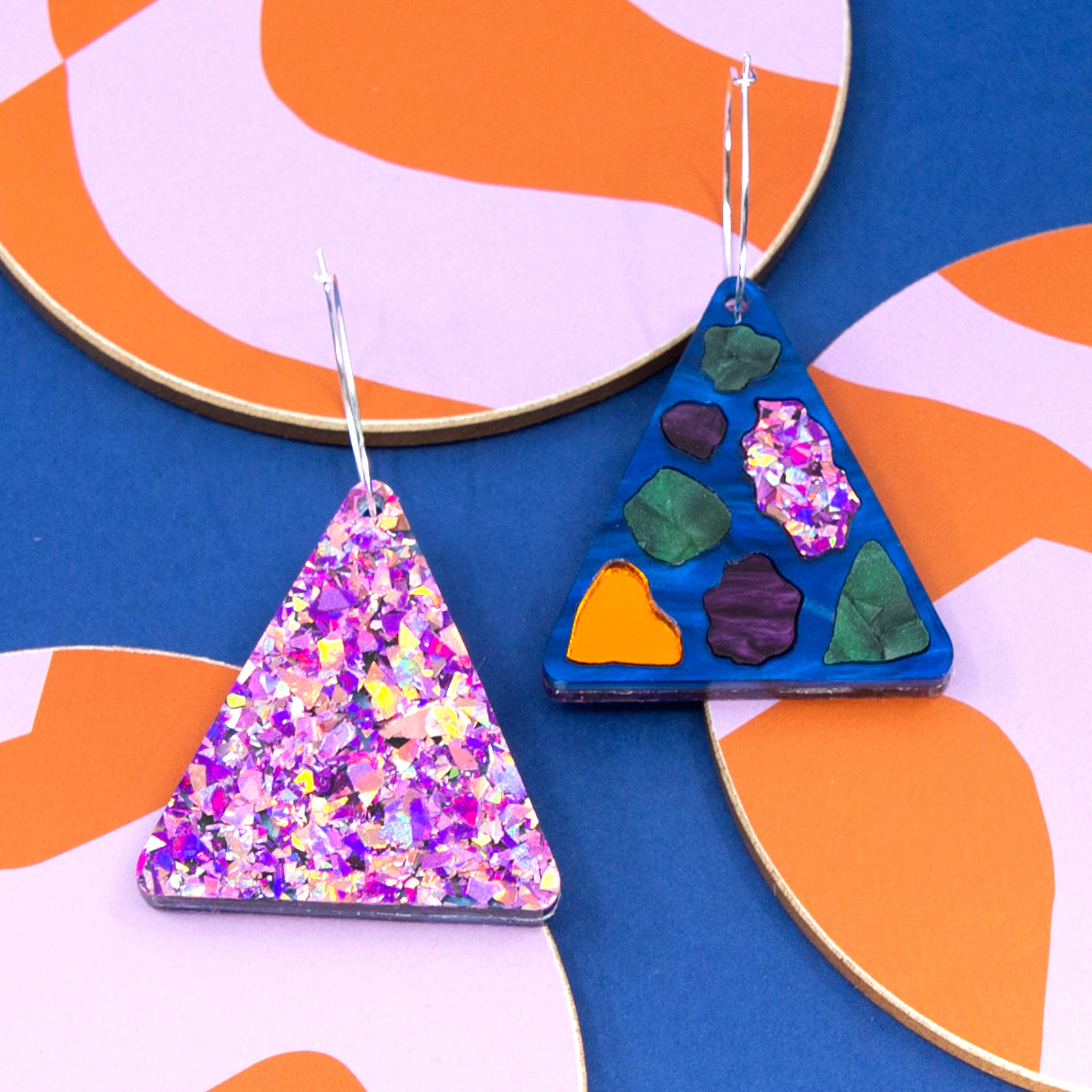 TERRAZZO NO.3 REVERSIBLE // BLUE MARBLE & PINK CONFETTI